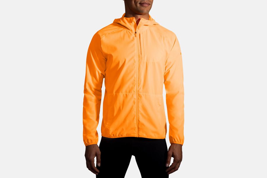 Brooks Men's Canopy Outerwear Fluoro Orange ( VMGTD7154 )